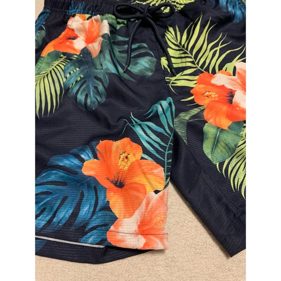 Matix Blue Hawaiian Floral Pockets NWOT Small Mens Swim Trunks Shorts - Picture 4 of 8